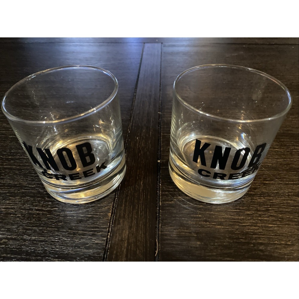 Knob Creek Whiskey Glass Set‎ Of 2 With Logo